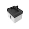 Castello Usa Nile 24-inch White Vanity Set with Black Top and Black Handles CB-MC-24W-BL-2053-BL - alternate 1